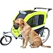 Booyah Large Pet Bike Trailer Dog Stroller & Jogger with Shocks MB - Green
