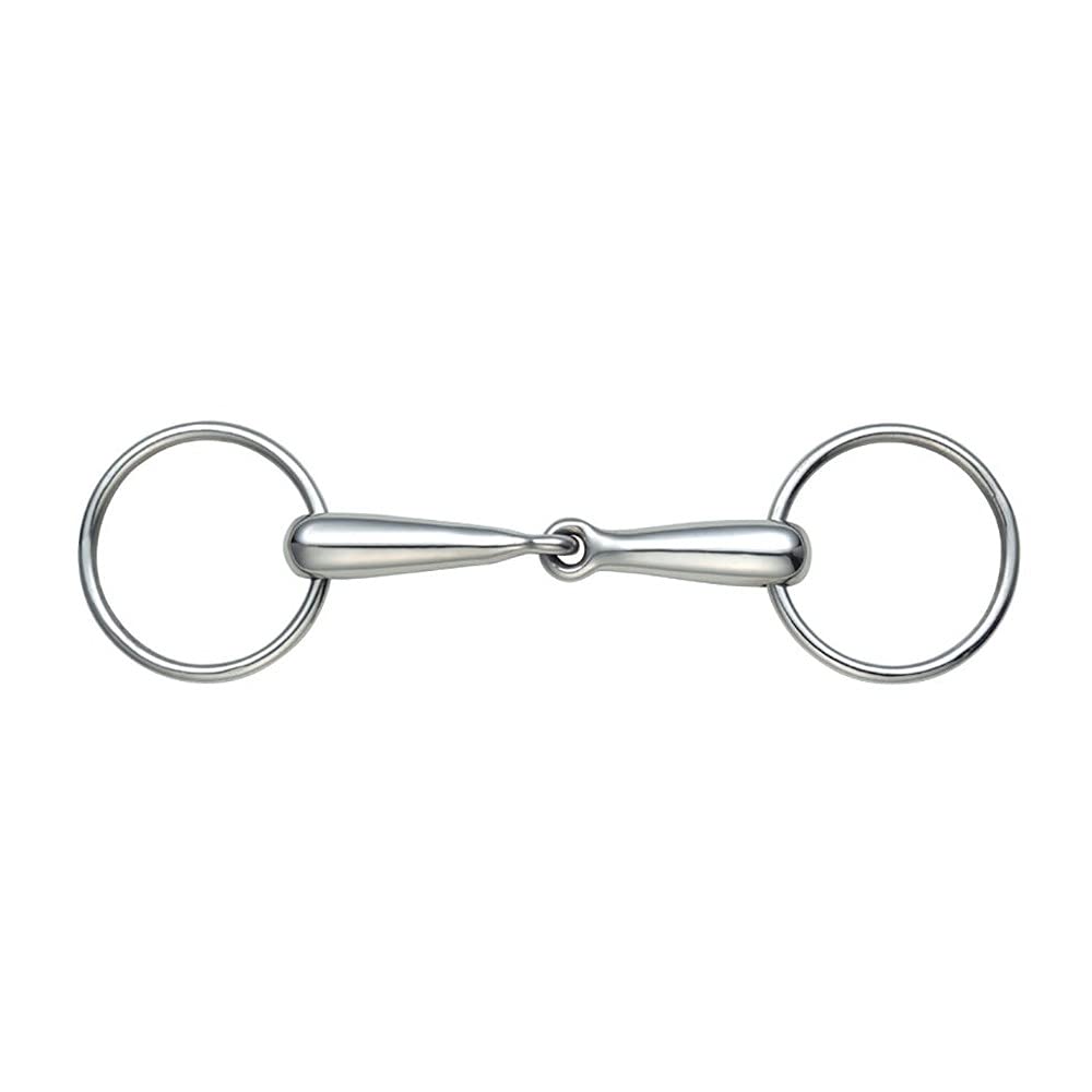 Shires Hollow Mouth Loose Ring Snaffle Bit UK 4 1/2, S/Steel