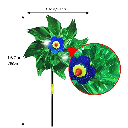 Sparkly Colorful Pinwheels Pin Wheel Holographic Spinners Whirl Reflective Pinwheel Scare Birds Away For Garden Party Lawn Kids Decor (6) #TOP2