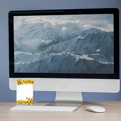 daily ritmo sunflower sticky to do list notepad  cute sunflower lover gifts for women  made in usa stationery pad 4x6 50 notes  christmas birthday flower gift for teacher mom office