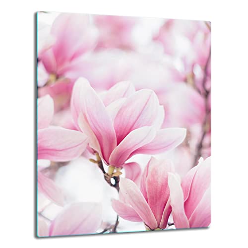 TMK - Piastra di copertura per piano cottura, 40 x 52 cm, in vetro, per piano cottura, piano cottura, protezione dagli schizzi e dai fuochi, colore: Rosa