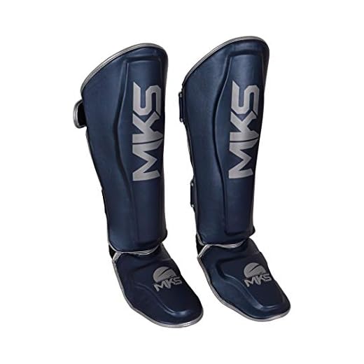 Caneleira de Muay Thai e Kickboxing MKS Energy V2 Metalic Blue (G)