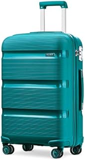 Kono Large Suitcase Hard Shell Travel Trolley 4 Spinner Wheels Lightweight Polypropylene Check in Luggage with TSA Lock (Turquoise,76cm/100L)