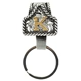 XZYLY Vintage Western Cowboy Letter Keychain,Handmade Solid Metal A-Z Initial Key Chain Clip,Durable Custom Personality key holder for belt&Pocket&Bag K