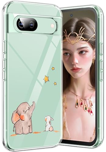 Eviter les rayures sur Google Pixel 8A avec cette coque silicone transparente motif lapin