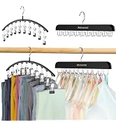 Volnamal 4 Pack Legging Organizer& Bra Hanger, 2 in 1 Space Saving Hangers Max 60 Leggings & Bras...