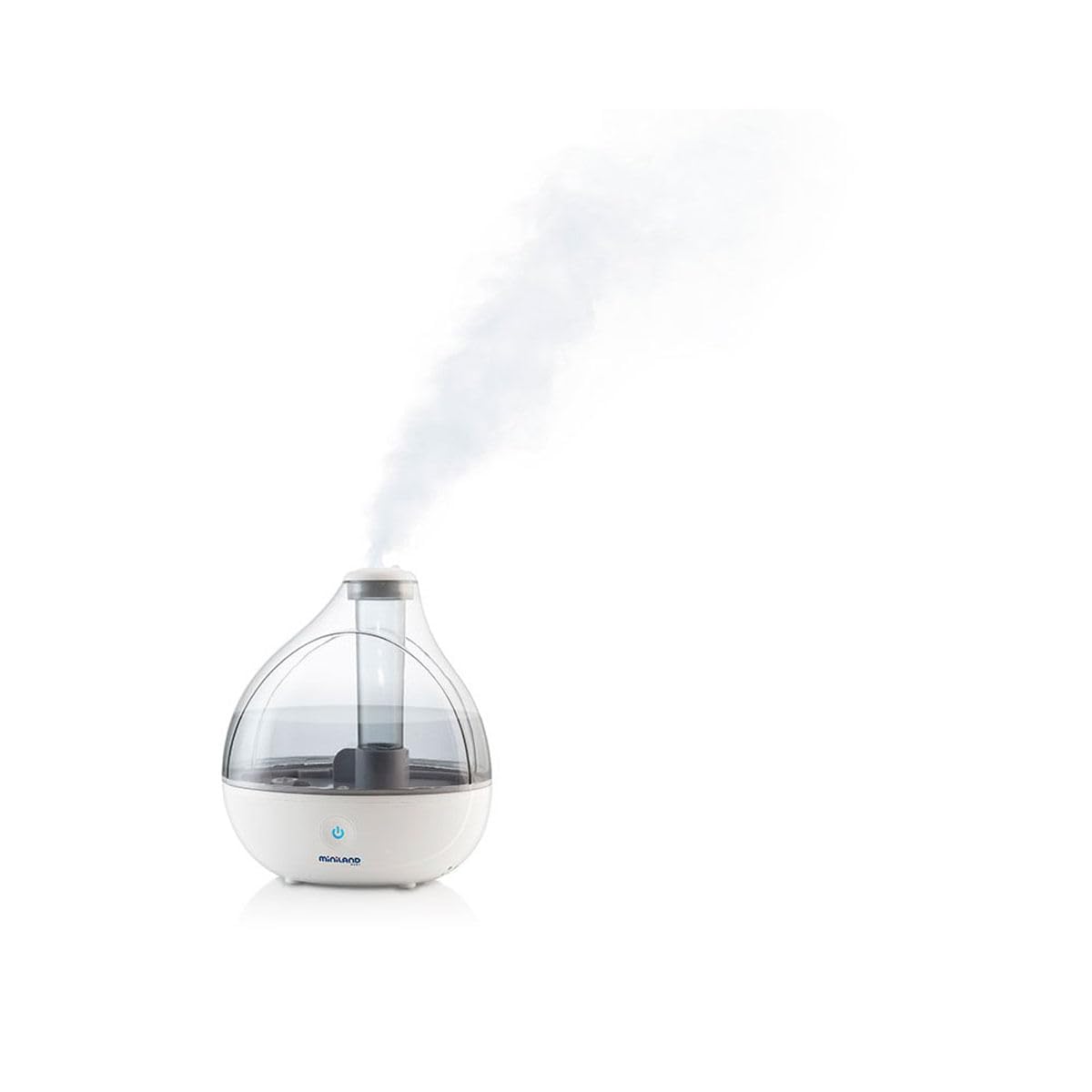 Miniland Humidificador 1.5 Litros, 2 en 1, Vapor Frío, Difusor Aceites Esenciales, Autonomía hasta 24h, Luz Opcional, 30dB Silencioso | Humidrop