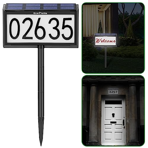 Ensoleille ESHN00C Solar Lighted House Number Plaque, Ensoleille Waterproof Led Address Signs cover