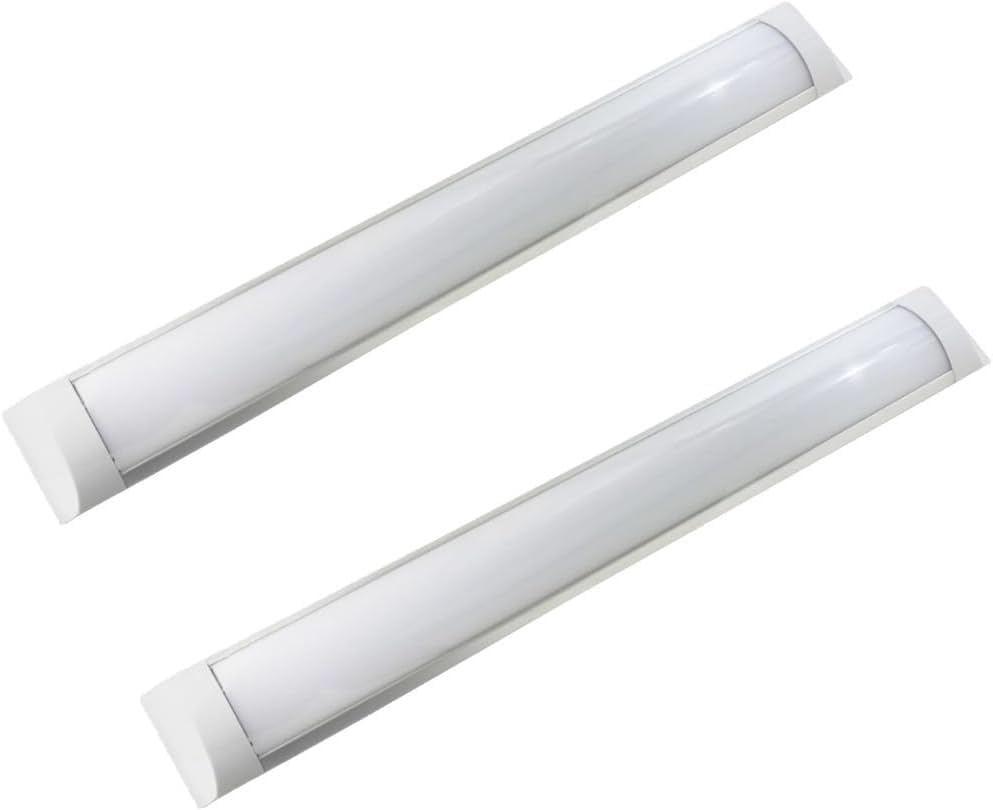 Jandei   Pack x 2 Pantalla LED 90 cm 27W y 2500 LM Luz Color Blanco Neutro 4200k Sustituye Fluorescente Led Tradicional, Ideal Cocina, Garaje