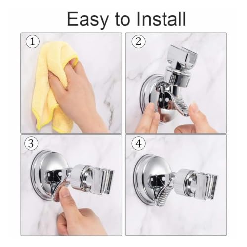 Support de douche à ventouse rotatif 360 pour éviter de percer le carrelage