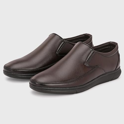 Image of Centrino Men's Formal Shoe|Slip-On Loafers |Office Dress Shoes | Wedding Party Casual Travel |Trendy & Classic Design |Durable TPR Sole |Lightweight Cushioned Sole |Comfortable Outdoor Wear (8109)