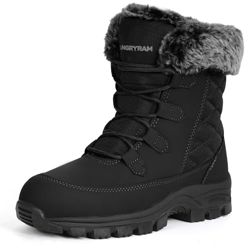 ANGRYRAM Steel Toe Snow Boots