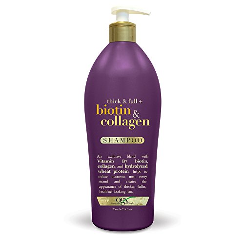 OGX Thick & Full Biotin & Collagen Shampoo, Salon Size 25.4 Ounce Bottle