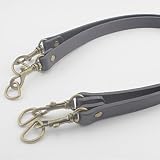 Mango de piel. Asas de piel sintética de 63 cm con anilla en D, asas para monedero, asa para bolsos, bolso de mano, bolso, mango de reemplazo, 3 colores para elegir, un par (2 piezas) por lote negro