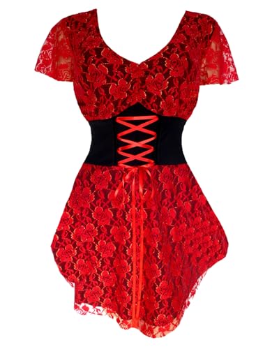 Dare to Wear Victorian Gothic Boho Women's Plus Size Sweetheart Corset Top Gilded Rose S