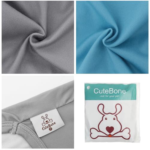 Image of CuteBone Dog Shirts 2-Pack Soft Pet Clothes Breathable Summer Vest for Small Puppy and Stretchy Cat Apparel