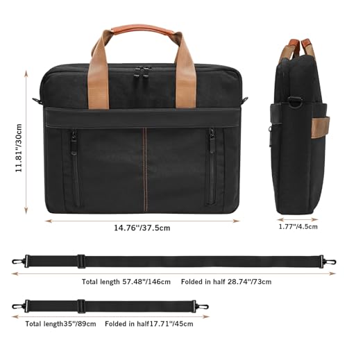 Image of 13.3 /14.0 Inch Laptop Bag Briefcase Handbag Shoulder Bag Compatible with Macbook Air Pro 13 M1 /M2 for Dell HP, Chromebook, Black
