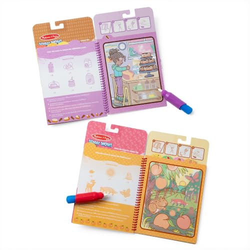 Image of Melissa & Doug 2-Pack Scented Water Wow!, Fruits & Treats Coloring Book Set