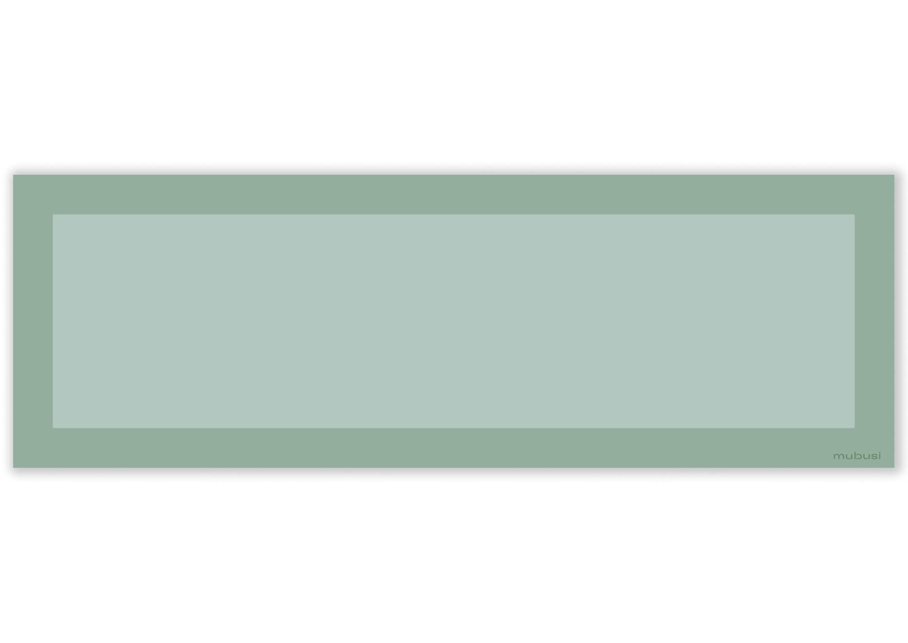 mubusi Alfombra Vinílica Cocina Salón - Varios Tamaños - (Marco Verde 40x120 cm)