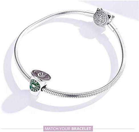 Miniatura 7 de Abalorio de plata de ley 925 original para tetera, taza de vino, abalorios de cuentas de taza de café para pulseras, regalos de Navidad para ella,