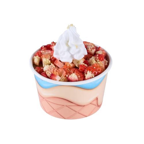Image of Restaurantware Ice Cream Cups 50 Pack of 8 oz Leak-Resistant Disposable Dessert Bowl Frozen Yogurt Cup Round Paper Container For Cold And Hot Desserts
