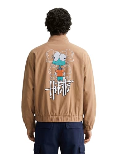 Image of The Indian Garage Co Men Relaxed Fit Long Sleeves Cutaway Collar Graphic Jacket