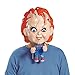 Disguise Chucky Mask, Official Childs Play Mega Mask Chucky Costume Accessory, Child Size Costume Mask with Moving Parts