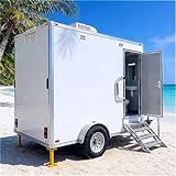 Mobile Toilet Trailer, Portable Restroom Unit, Temporary Sanitation Solution for Outdoor Events, Construction Sites and Public Facility Support