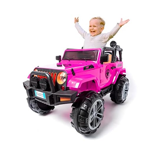 ATAA Bigfoot 4X4 - Rosa - Coche eléctrico para niños a batería Bigfoot con 4 potentes Motores de 12v y 35 wattios Cada uno.