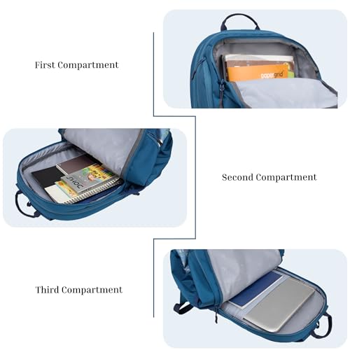 Image of F Gear Akira Black 26L Backpack, 3 Spacious Compartments, 3 Pockets and 1 Hidden Pocket|Anti theft Backpack|Airflow Padded Back Panel|Lightweight & Durable|Ideal for Office, Daily Use & Travel