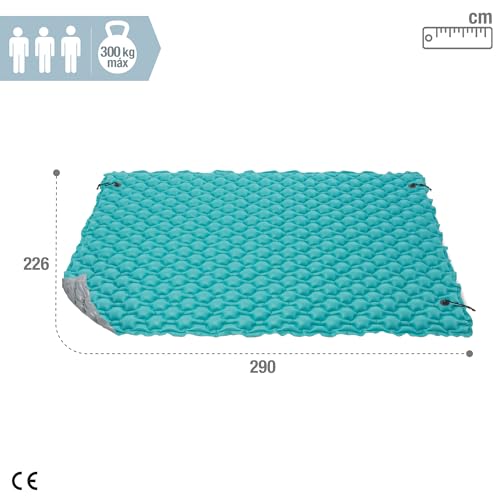 Intex 56841EU - Aufblasbare Schwimmende Luftmatratze Blau mit Kissen, Vinyl, Mehrfarbig, 290x226 cm