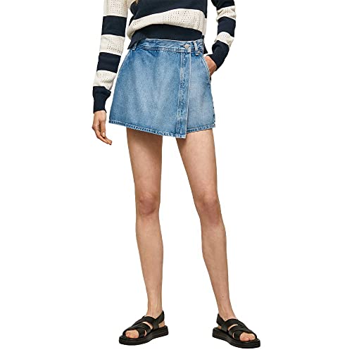 Short Pepe Jeans Tammy bleu pour femme en denim casual