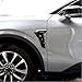 Universal Car Fender Side Vents, Air Flow Intake Hole Grille ， Side Marker Air Wing Vent Trim Cover ， Fender Decorative Spoiler。The Whole Back is Double-Sided Glue (Black)