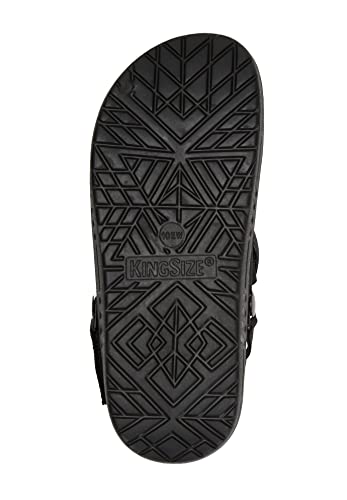 Kingsize Men's Wide Width Extra Wide Adjustable Strap Rubber Clog - Big - 16 Ew, Black #TOP3