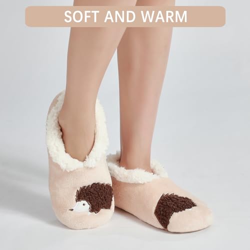 Image of G&Y Animal Pairable Slipper Socks for Women- Funny House Slippers Non-Slip Fuzzy Slipper Socks