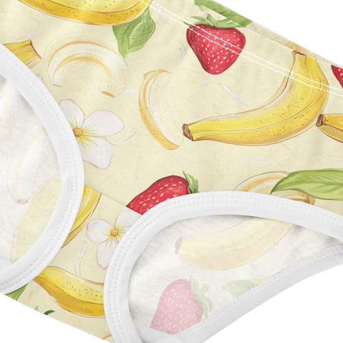 Wusikd Banana Peels Girls' Underwear Cotton Yellow Girls Briefs Soft Toddler Underwear 2T4