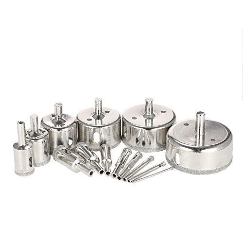 Juego de brocas para taladro 14 pzas 3-70mm para vidrio y cerámica miniatura 1
