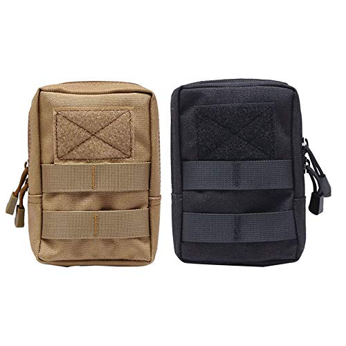 HPiano 2PCS Taktisch Hüfttasche Militär Tragbar Gürteltasche Wasserflasche Bauchtasche zum Draußen Überleben Camping Wandern Reisen Jagd Taktische Gürtel Tasche Beutel Utility Pouch Wanderausrüstung