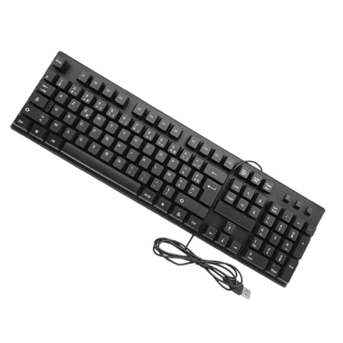 Image of PremiumAV Wired USB Computer Keyboard Full Size 104-Key for Laptop Desktop PC Gaming Office Typing French Layout
