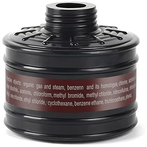 AMZYXUAN 40mm Gas Mask Filters, Single Gas Mask Filter for Gas Mask, 40mm Activated Carbon Filter Against Vapors, Dust, Paint, Spray, Welding Cover