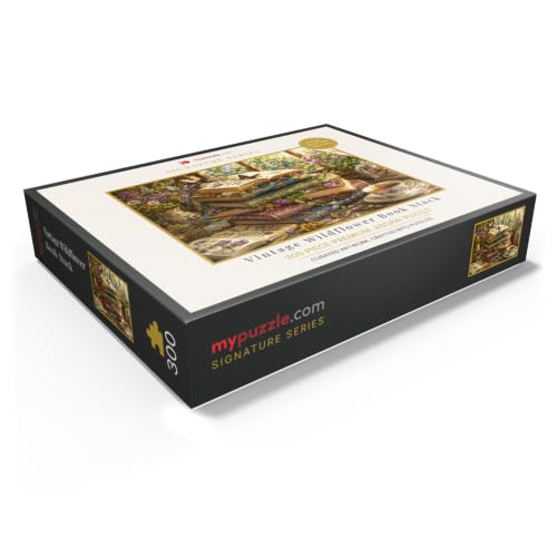 MyPuzzle Vintage Wildflower Book Stack - Rompecabezas Premium de 300 Piezas para Adultos miniatura 3