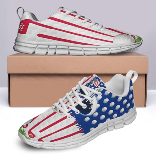 American Flag Golf Shoes Men Women Running Walking Shoes Fashion Sneakers4
