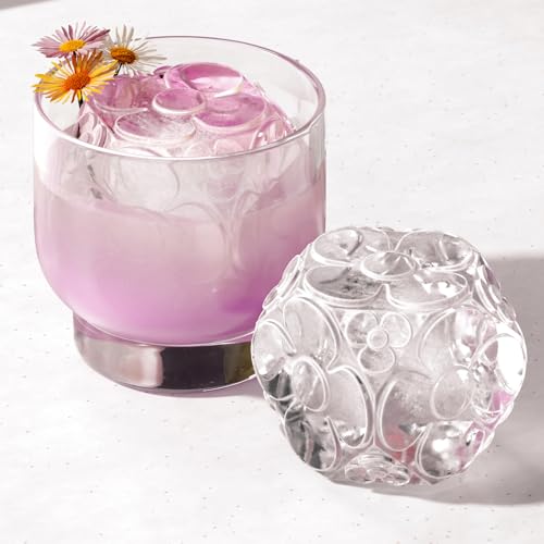 ZOKU Set of 2 Silicone Ice Molds, Deco - Large Ice Cube Molds with Flower Pattern for Craft Cocktails, Keep Drinks Colder Longer with Less Dilution, Easy-Release, BPA-Free - Thumbnail 7