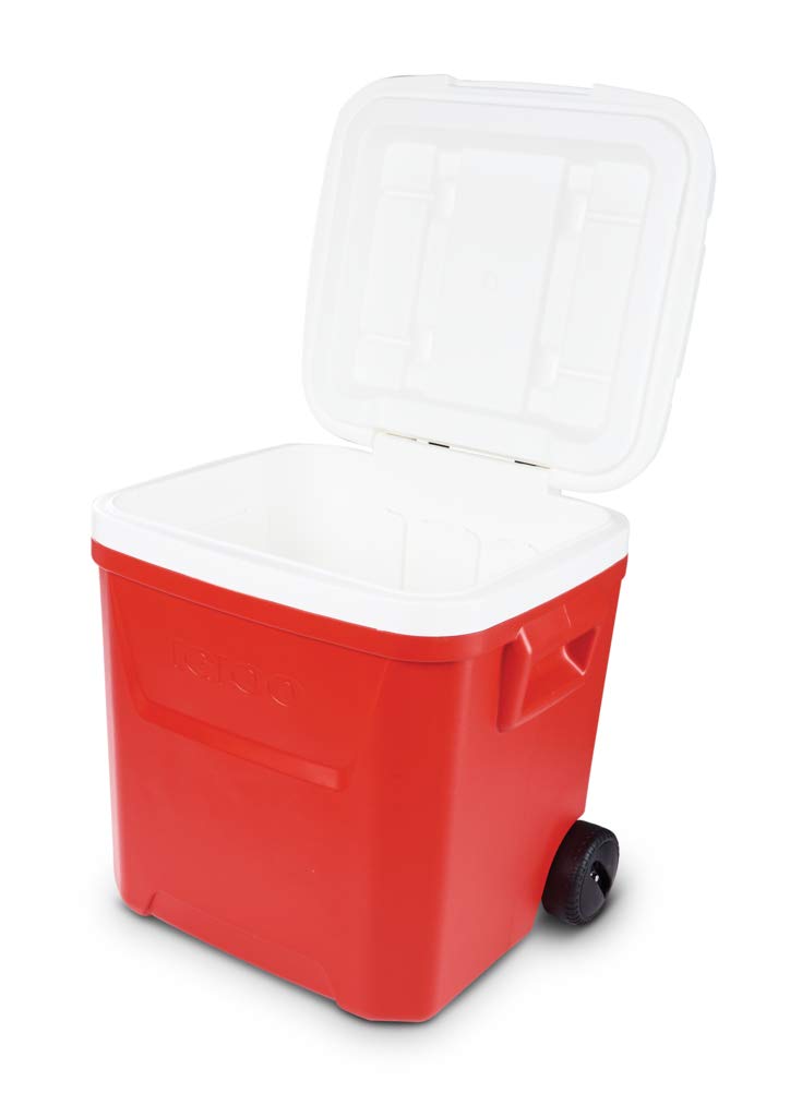 Igloo Laguna 60 Roller Nevera, Outdoor, Rojo, 56 litros, Nevera Playa Grande 60 Nevera Portátil Nevera Titan con Ruedas Acampada Camping Outdoor Aire Libre Carro Playa Ruedas Grandes