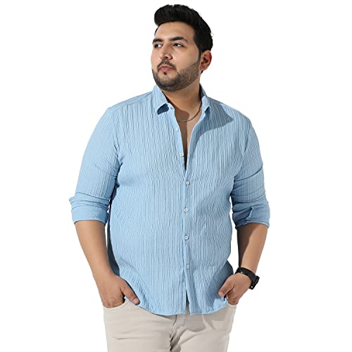 Image of Instafab Plus Men's Button Up Regular Fit Shirt for Casual Wear Modern Clothing Shirt Crafted with Regular Sleeve, Comfort Fit & High-Performance for Everyday Wear