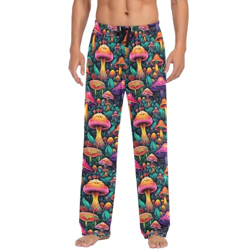 Magic Color Mushroom Men's Pajama Pants Lightweight Sleepwear Bottom Lounge Pants2