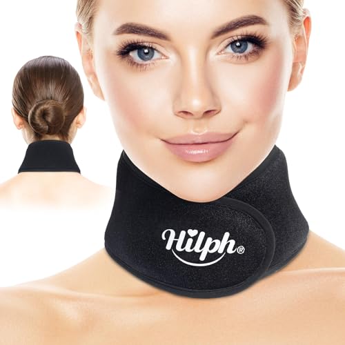 Image of Hilph Neck Ice Pack Wrap for Tonsillectomy Recovery, Throat Ice Pack for Thyroidectomy, Adjustable Gel Ice Collar Cold Compress for Neck Cervical Pain Relief, Post Surgery, Hot Flash, Menopause Black