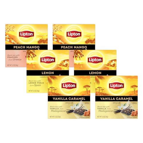 Lipton Peach Mango, Vanilla Caramel, & Lemon Black Tea 20