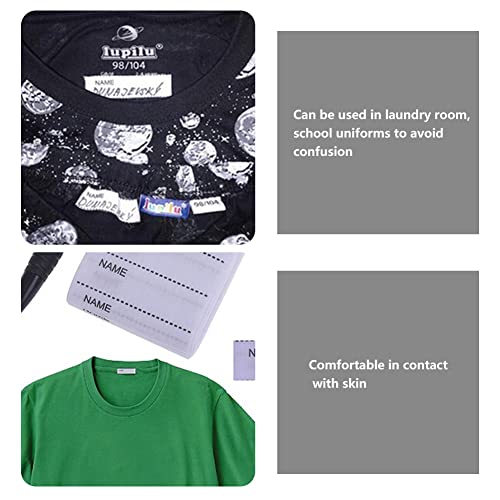 200 Piezas Etiquetas Ropa para Poner Nombre, Etiquetas de Ropa, Lavables Etiqueta Personalizadas, Etiquetas de Nombre, Etiquetas Termoadhesivas Marcar Ropa para planchar en camisetas, pantalones