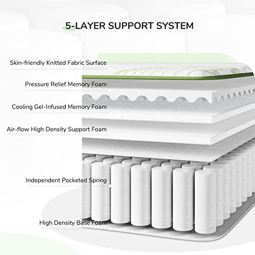 Novilla-Full-Mattress12-Inch-Gel-Memory-Foam-Hybrid-Mattress-in-a-Box-with-Individual-Pocket-Springs-Motion-Isolation-Pressure-Relief-Medium-Firm-Full-Size-Bed-Mattresses-vigour